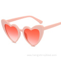 Custom Logo Sunny Plastic Vintage Women Cat Eye Eyewear Heart Shape Frame Sunglasses